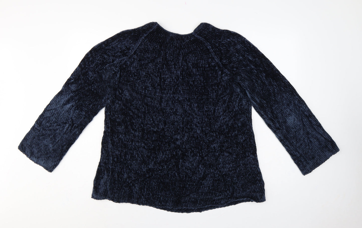 Next Women’s Blue Chenille Knit Crew Neck Pullover Jumper Size L