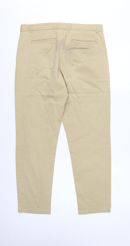 Gap Women’s Beige UK 8 Regular Straight Khaki Chino Trousers