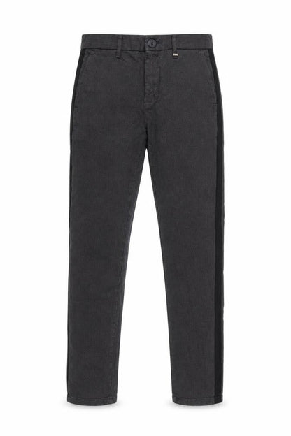 River Island Men’s Grey 28/32 Slim Tapered Side Stripe Trousers