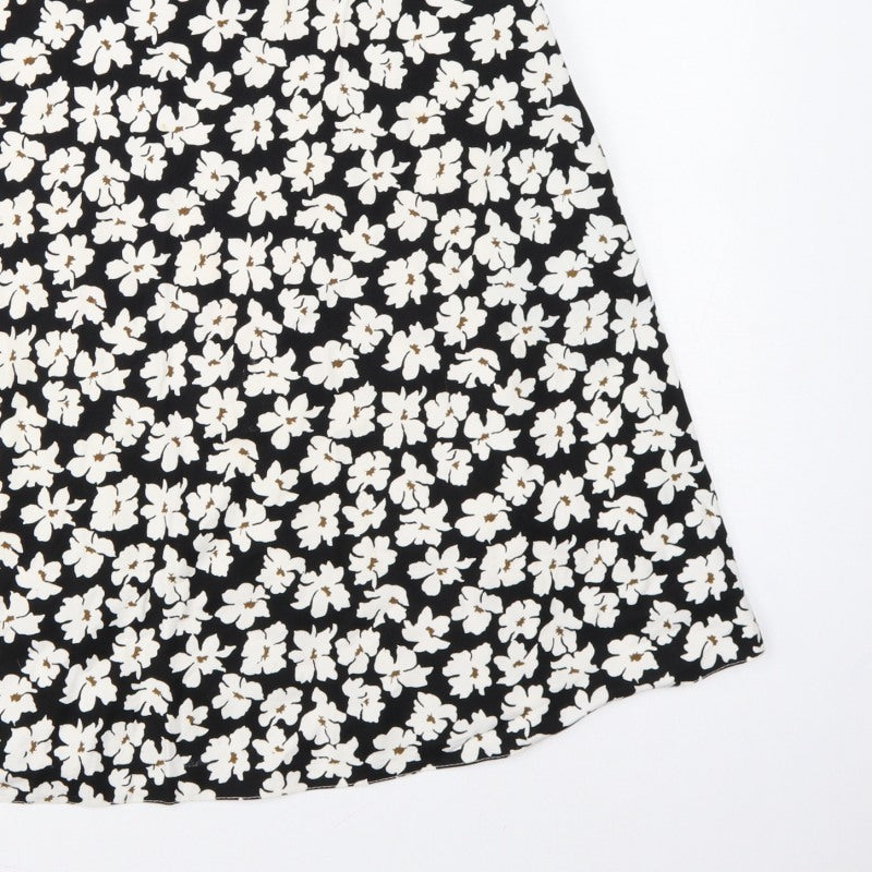 Cotswold Collections Women Black Floral A-Line Knee Length Skirt UK 16