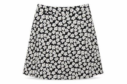 Cotswold Collections Women Black Floral A-Line Knee Length Skirt UK 16