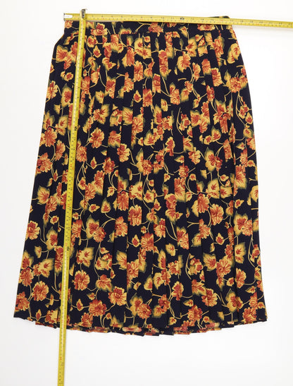 Debenhams Classics Women’s Multicoloured Floral Flared Midi Skirt UK 16