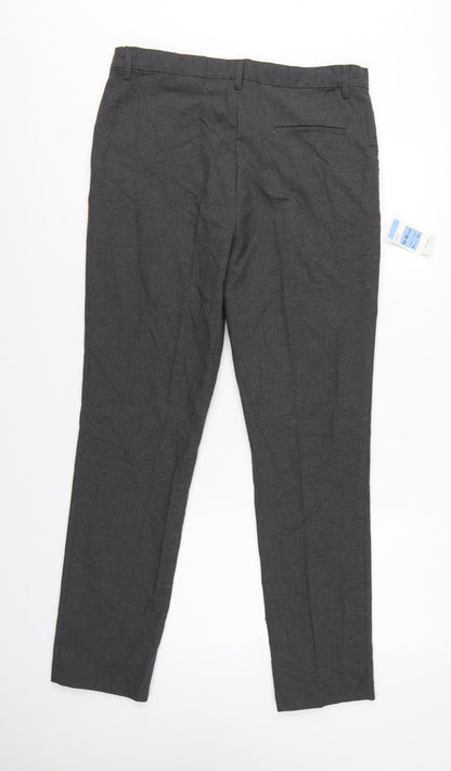 Marks & Spencer Boys Grey School Uniform Trousers 15-16 Years 32in Waist