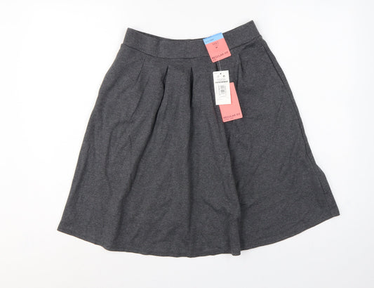 Marks and Spencer Girls Grey 15-16 Years Regular Fit School Uniform Skirt