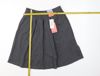 Marks and Spencer Girls Grey 15-16 Years Regular Fit School Uniform Skirt