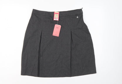 Marks & Spencer Girls Grey 17-18 Years Pleated School Uniform Skirt
