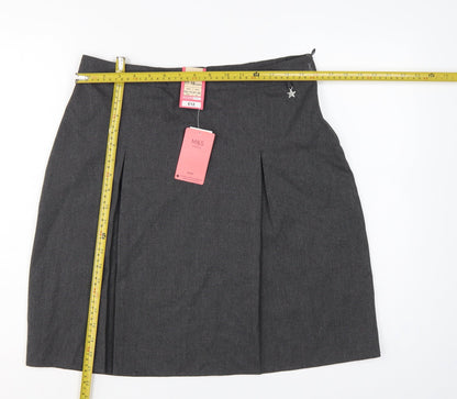Marks & Spencer Girls Grey 17-18 Years Pleated School Uniform Skirt