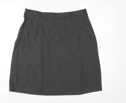 Marks & Spencer Girls Grey 17-18 Years Pleated School Uniform Skirt