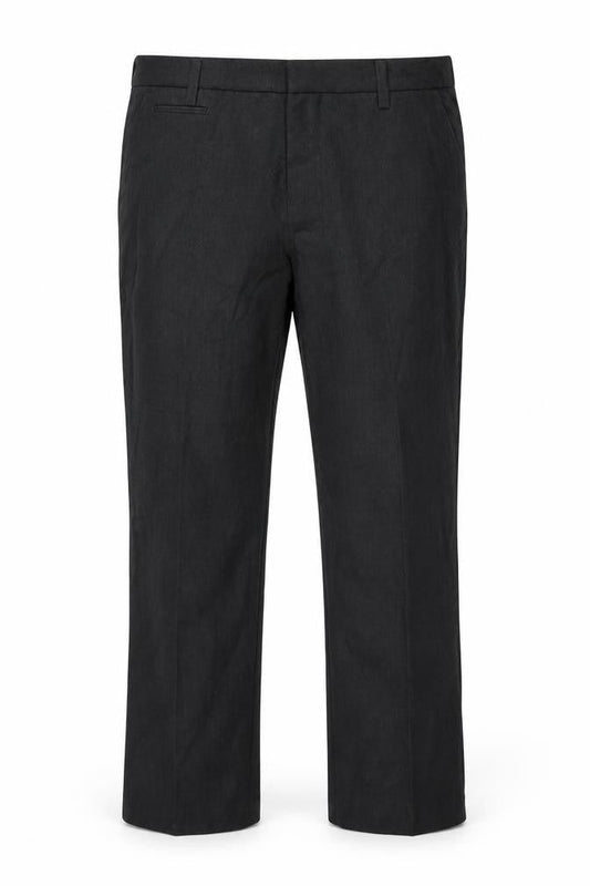 Front view of Marks & Spencer boys’ black 11-12 years plus fit skinny school trousers