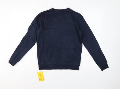 Marks and Spencer Boys Blue 11-12 Years Regular Fit School Sweatshirt