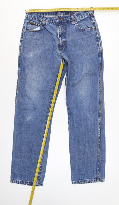 Wrangler Texas Men’s Blue W32 L32 Regular Straight Leg Jeans