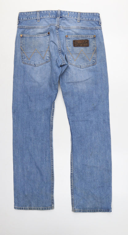 Wrangler Men’s Blue W32 L32 Crank Regular Straight Leg Jeans