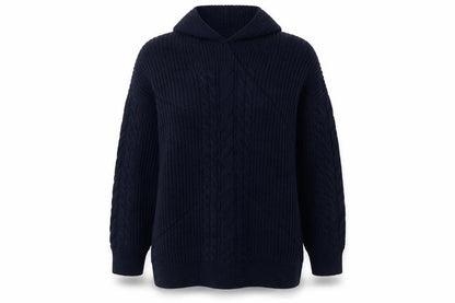 Marks & Spencer Women’s Navy XL Cable Knit Roll Neck Heavyweight Jumper