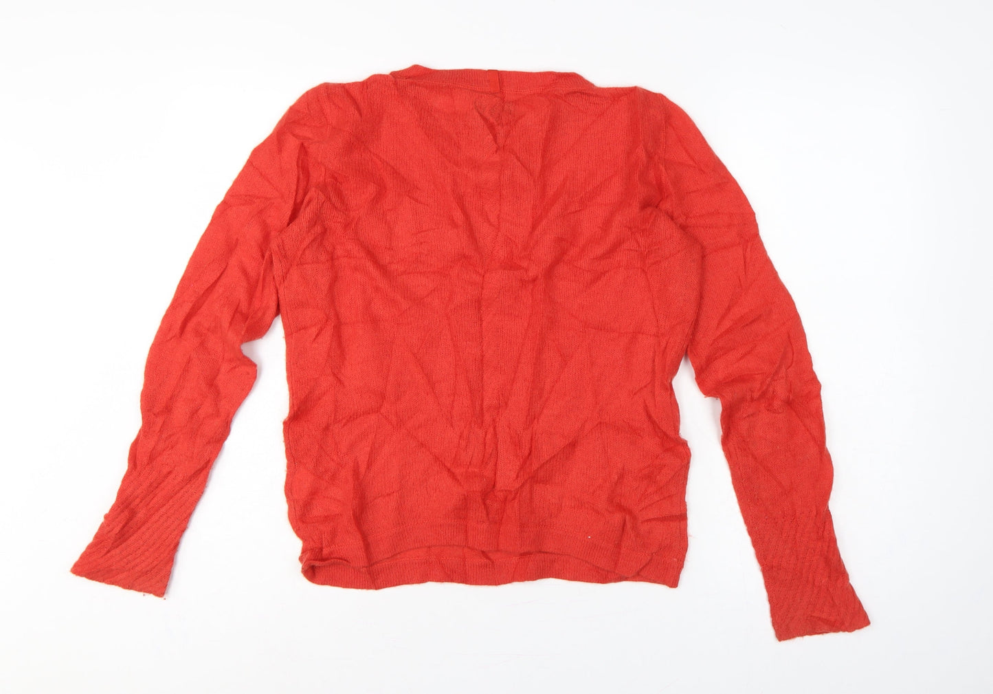 Jigsaw Women’s Red Cashmere Crew Neck Long Sleeve Pullover Jumper L