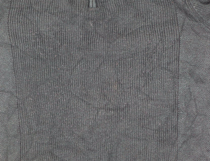 Ted Baker Men's Green L Half Zip High Neck Knit Jumper