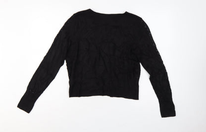 Marks and Spencer Women Black UK 14 Sequin Knit Long Sleeve Cardigan