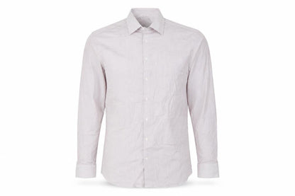 Marks and Spencer Men’s White Pink Stripe Slim Fit Shirt 17 Long Sleeve