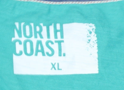 Marks Spencer Men’s XL Green Newport Beach Graphic Cotton T-Shirt NWT