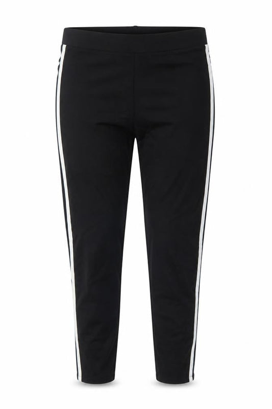 Marks & Spencer Women Black Mix UK 18 Short Side Stripe Leggings