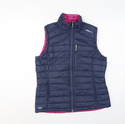 TOG24 Women’s Navy Pink UK 12 700 Fill Down Puffer Gilet Waistcoat