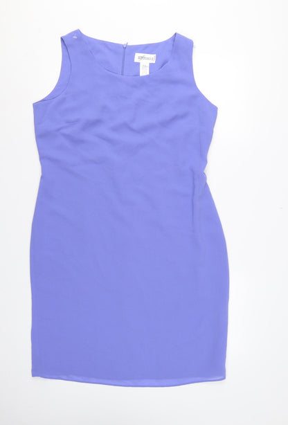 Studio I Women’s Purple Size 12 Sleeveless Sheath Knee Length Dress