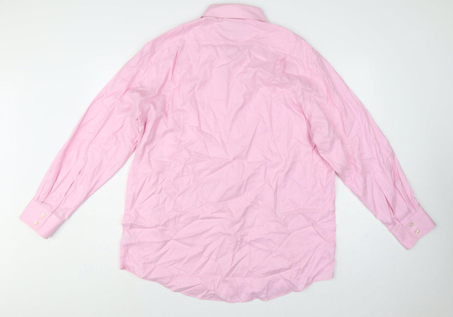 Charles Tyrwhitt Men's Pink 17 Classic Fit Non-Iron Cotton Dress Shirt
