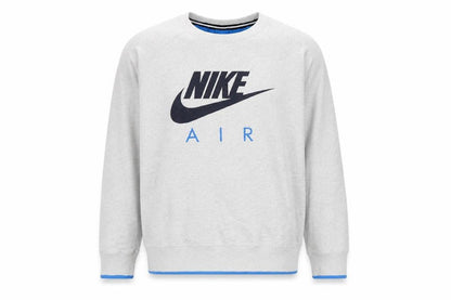 Nike Men’s Grey Blue Air Logo Graphic Pullover Sweatshirt L