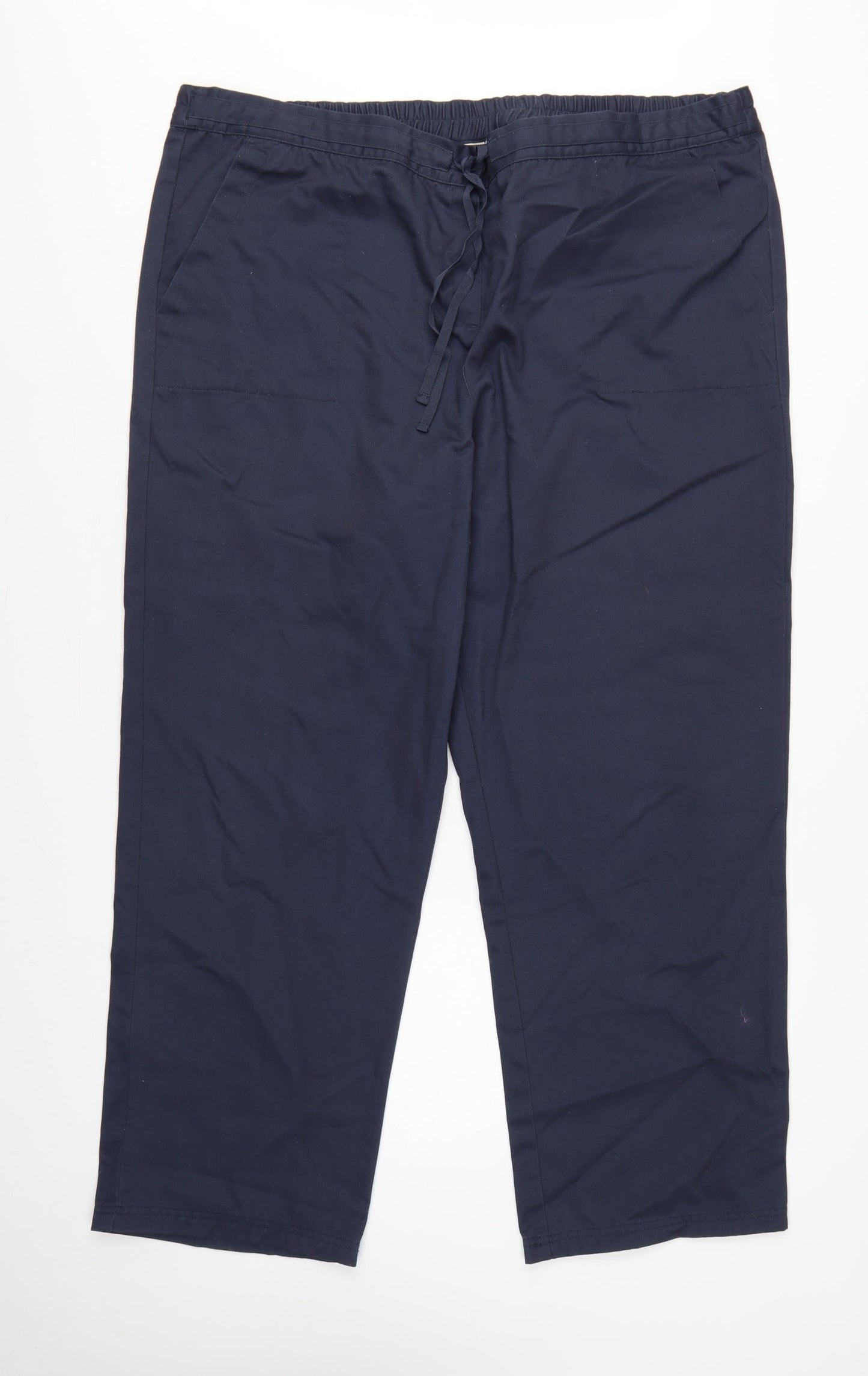 Cotton Traders Women’s Navy Blue Size 22 Cotton Drawstring Trousers
