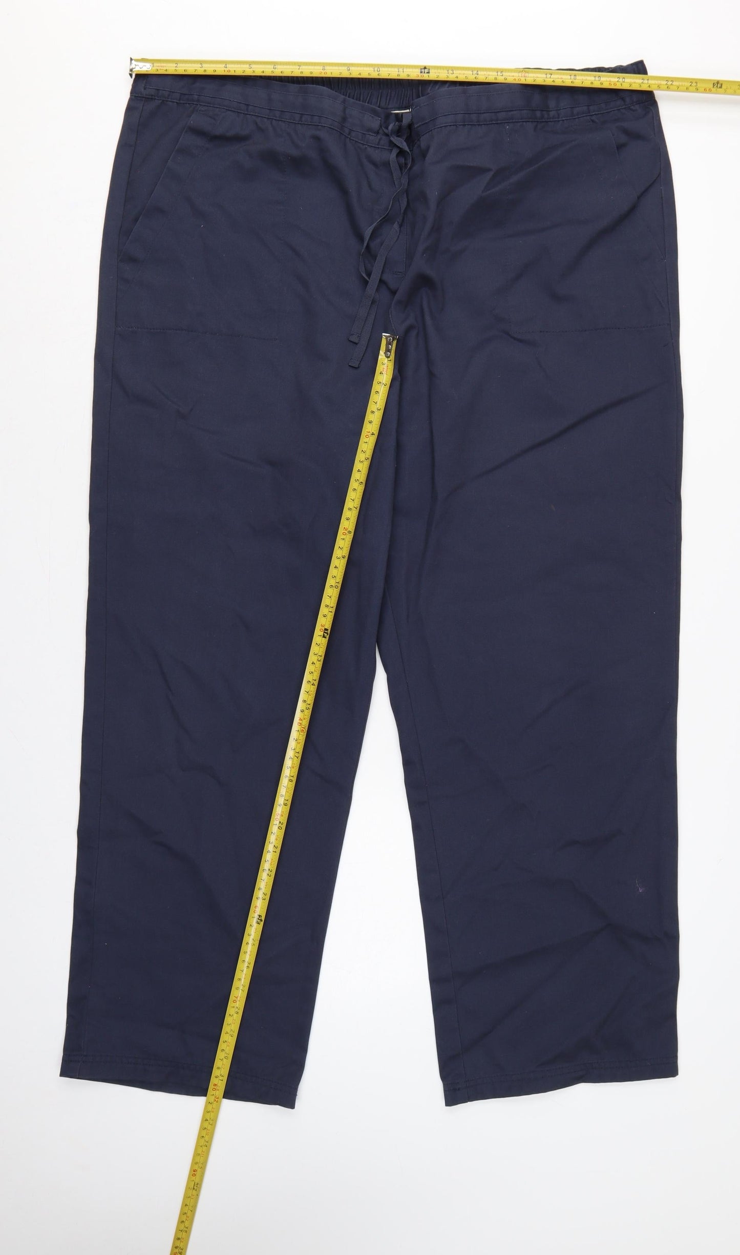 Cotton Traders Women’s Navy Blue Size 22 Cotton Drawstring Trousers