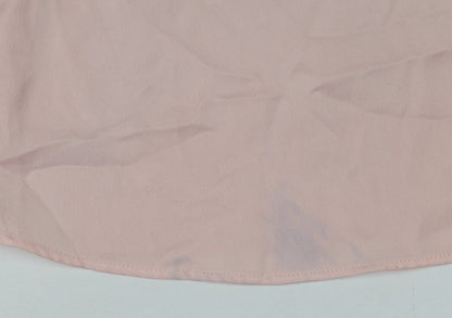River Island Women Pink UK 12 Halter Tie Front Chiffon Camisole Blouse
