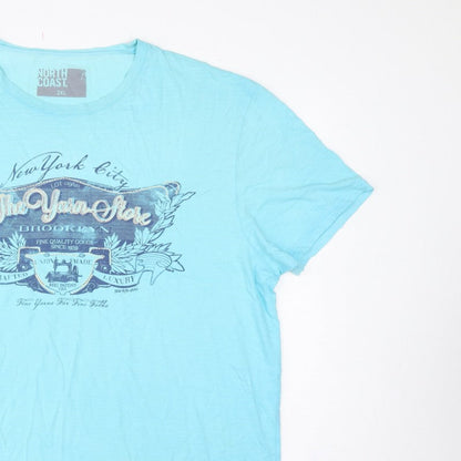 North Coast Men’s Blue 2XL New York City Graphic Print T-Shirt