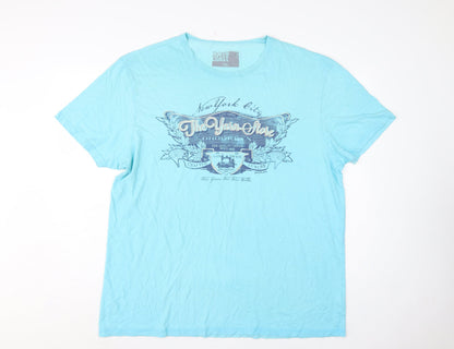 North Coast Men’s Blue 2XL New York City Graphic Print T-Shirt