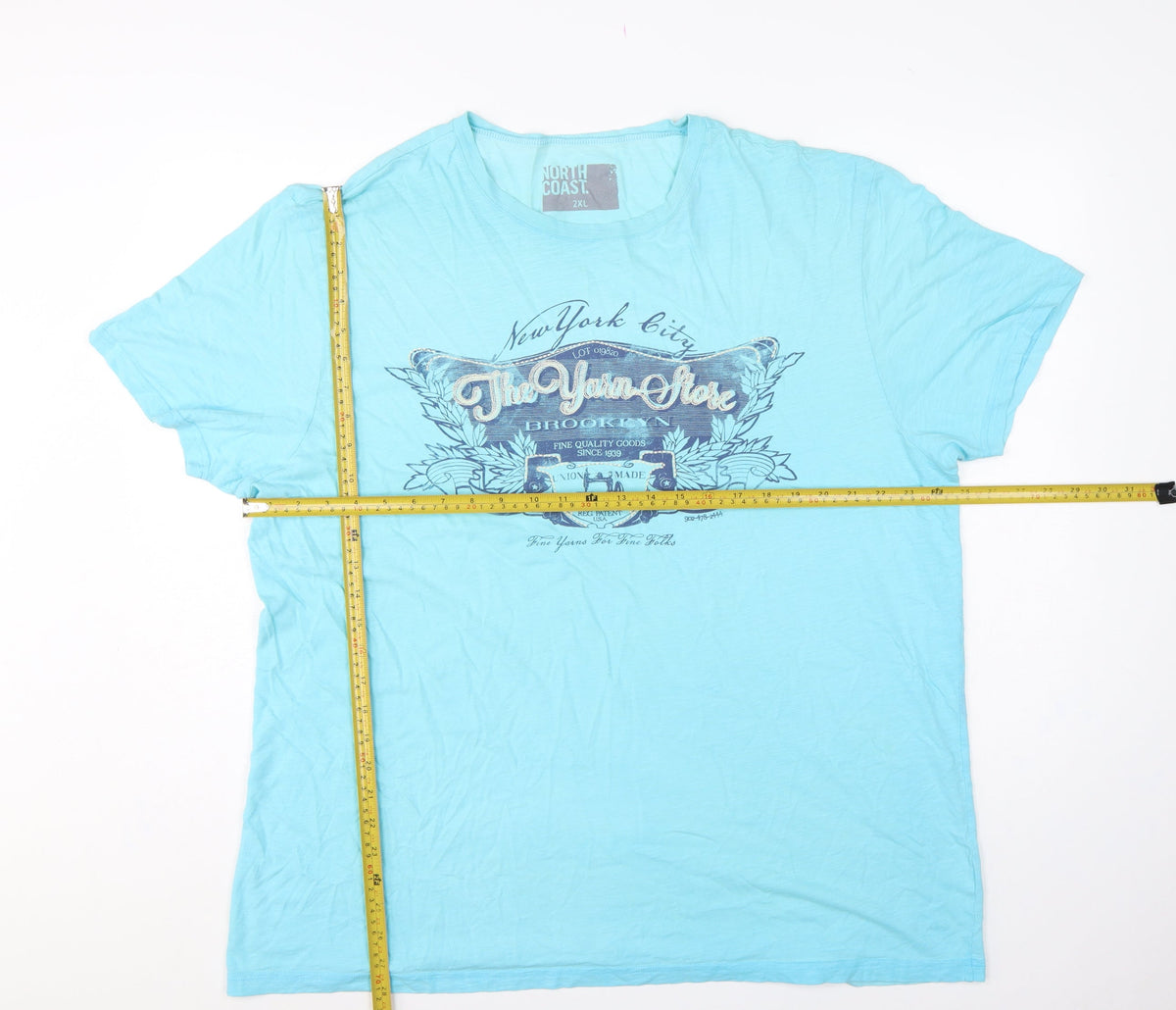 North Coast Men’s Blue 2XL New York City Graphic Print T-Shirt