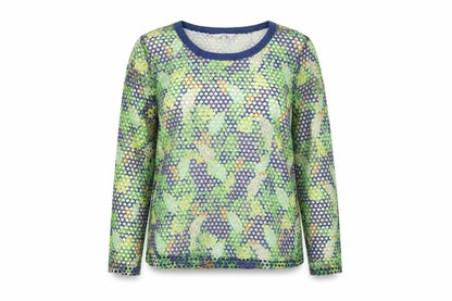 Next Women’s Multicoloured Size 14 Mesh Crochet Long Sleeve T-Shirt