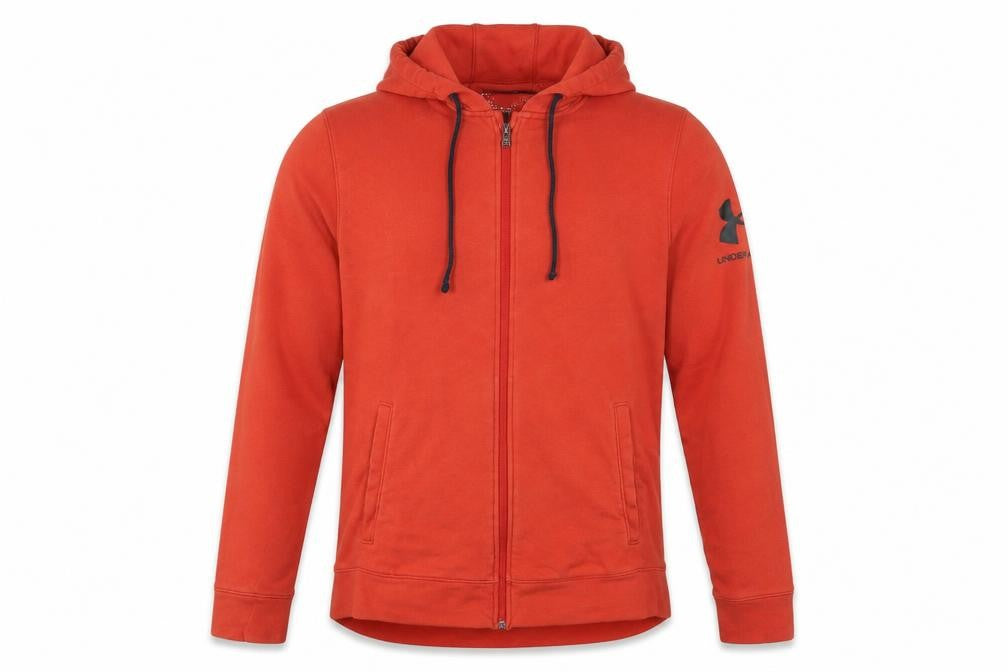 Under Armour Men’s Orange Large Full Zip Logo Hoodie