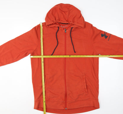 Under Armour Men’s Orange Large Full Zip Logo Hoodie