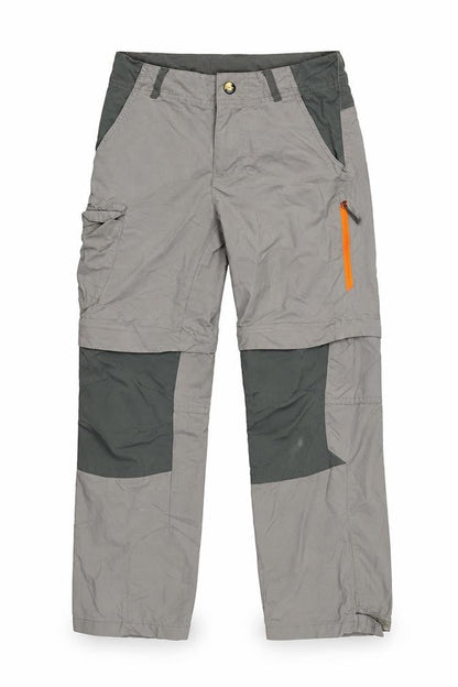 Decathlon Boys Grey Green 10 Years Convertible Cargo Hiking Trousers