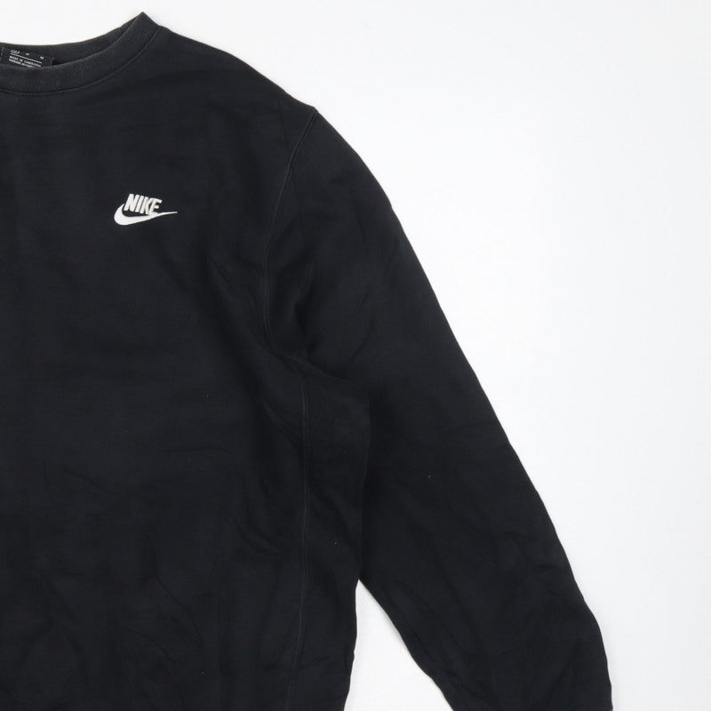 Nike Men’s Black M Crew Neck Pullover Sweatshirt Logo Sports