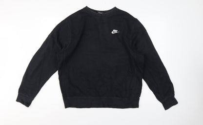 Nike Men’s Black M Crew Neck Pullover Sweatshirt Logo Sports