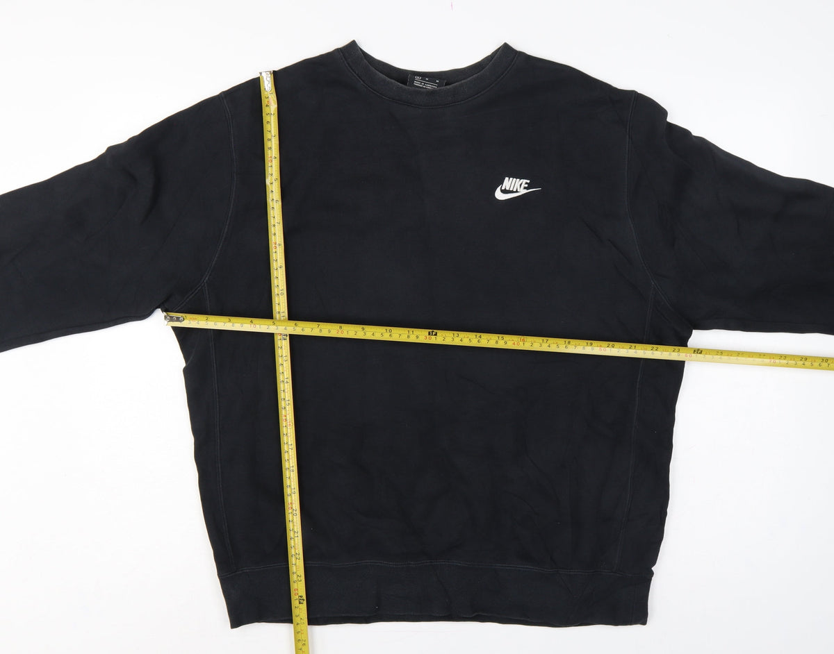 Nike Men’s Black M Crew Neck Pullover Sweatshirt Logo Sports