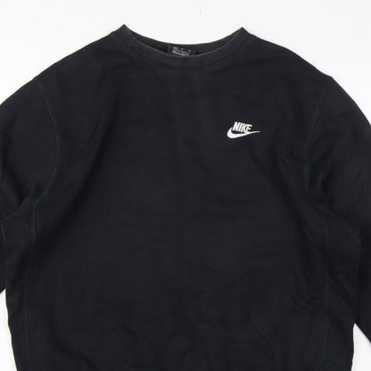 Nike Men’s Black M Crew Neck Pullover Sweatshirt Logo Sports