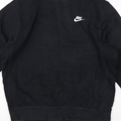 Nike Men’s Black M Crew Neck Pullover Sweatshirt Logo Sports