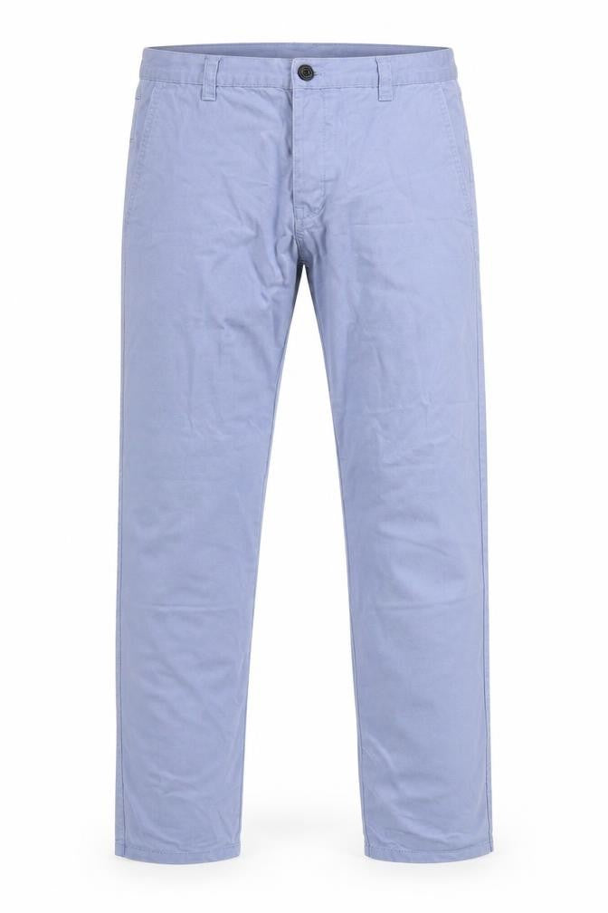Front view of Denim Co. Men's Blue W30 L32 Slim Cotton Chino Trousers