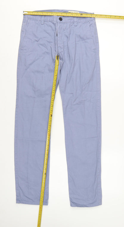 Denim Co. Men's Blue W30 L32 Slim Cotton Chino Trousers