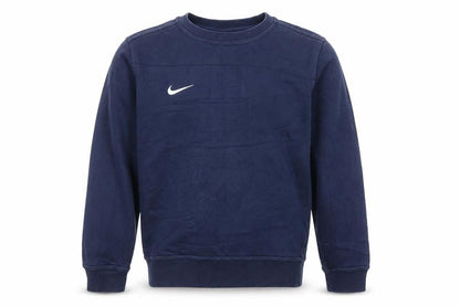 Front view of Nike boys’ blue 10-12 years pullover crew neck logo sweatshirt