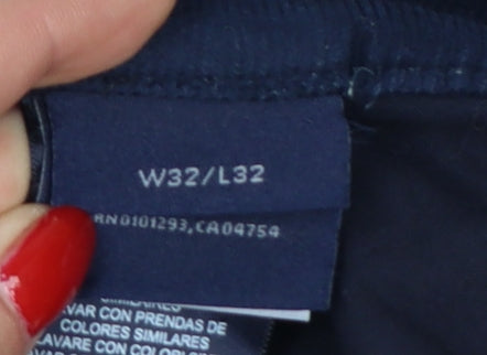 GANT Men’s Blue W32 L32 Audrey Slim Corduroy Low Waist Trousers