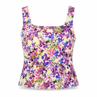 Oasis Women Multicoloured Floral Camisole Tank Top UK 12 Lined