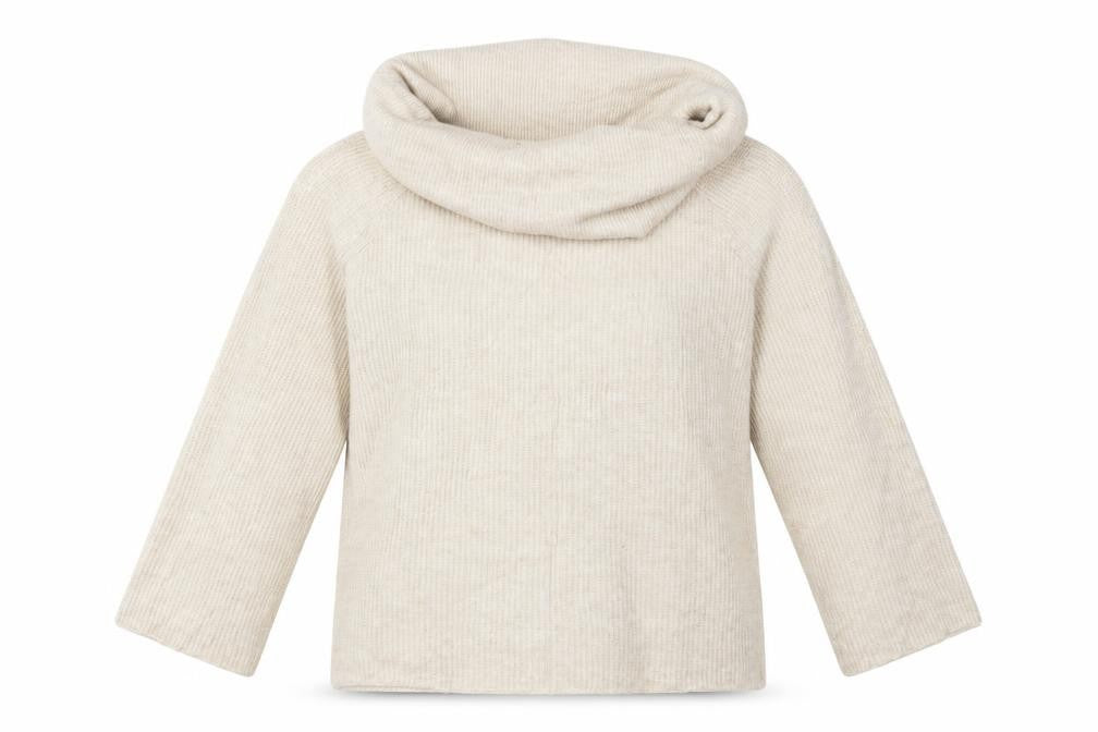 H&M Women Ivory Roll Neck Knit Jumper UK 12 M Long Sleeve