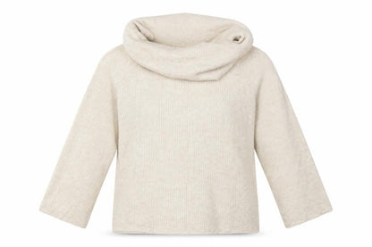 H&M Women Ivory Roll Neck Knit Jumper UK 12 M Long Sleeve