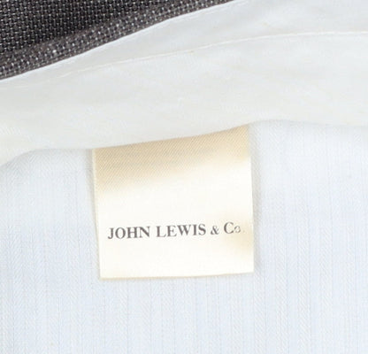 John Lewis & Co Men’s Grey 32 Wool Linen Pleated Dress Trousers